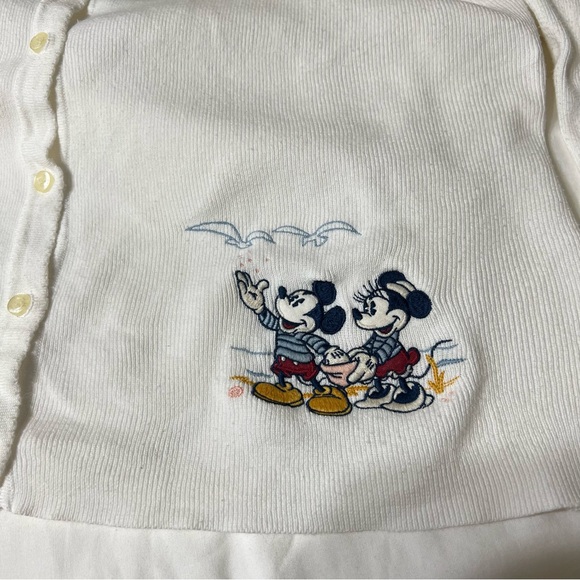 Disney Vintage Button Down Sweater M from WDW Beach Club Mickey & Minnie - Picture 3 of 10